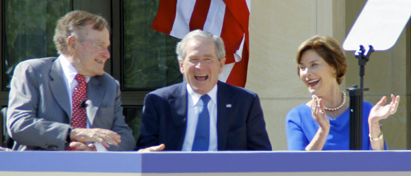 George H.W. Bush, George W. and Laura Bush